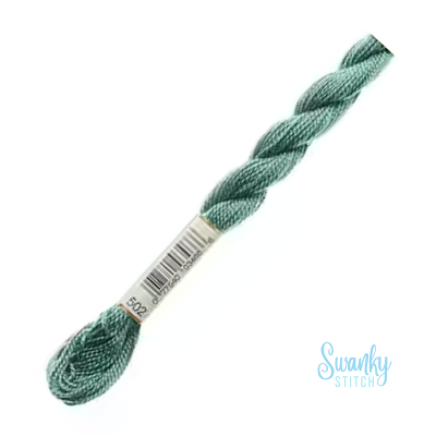 DMC 3 Pearl Cotton 502 Blue Green