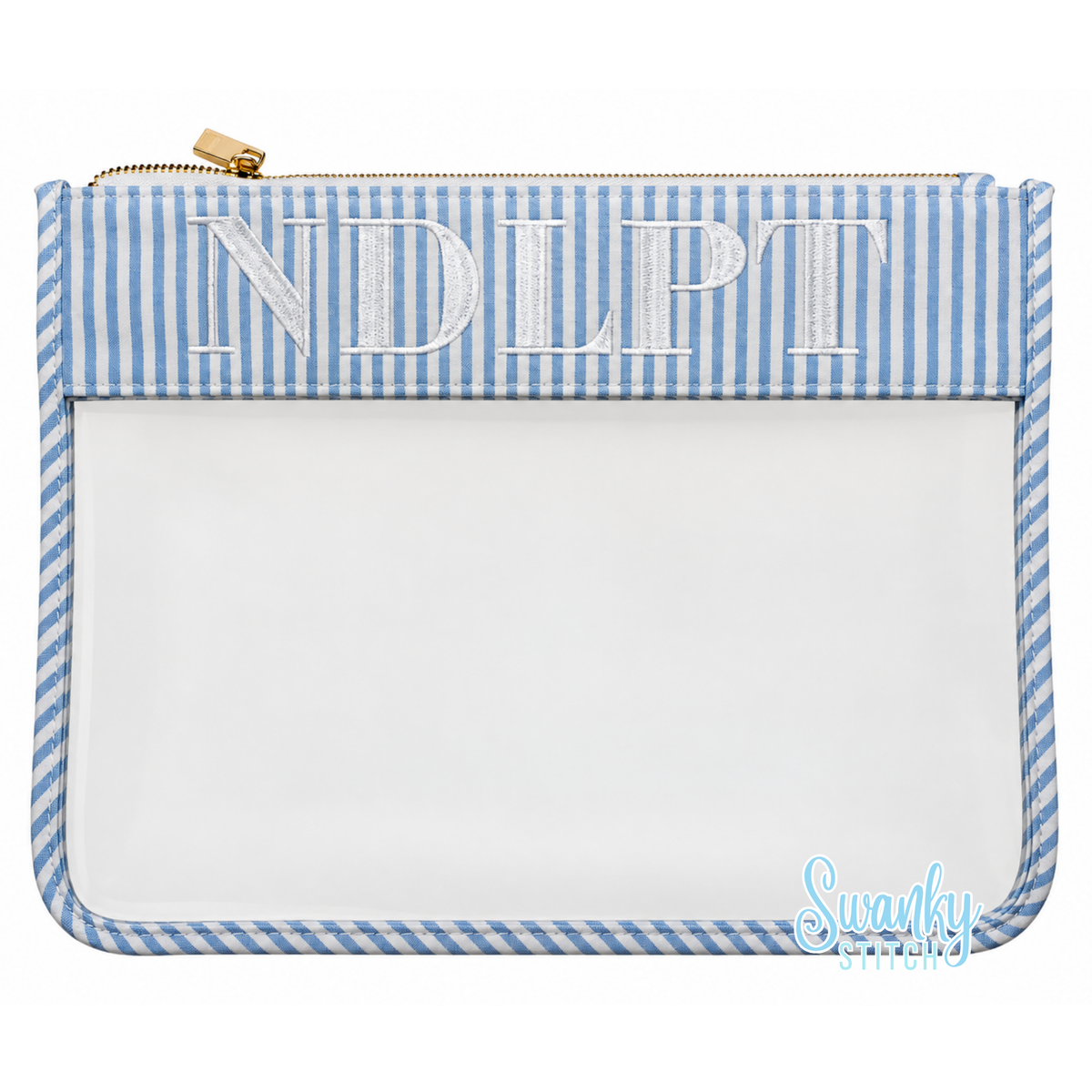 Blue and White Stripe NDLPT Project Bag
