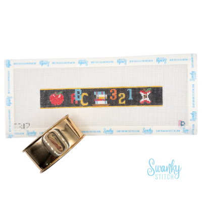 Teacher Bracelet Canvas with Gold Cuff