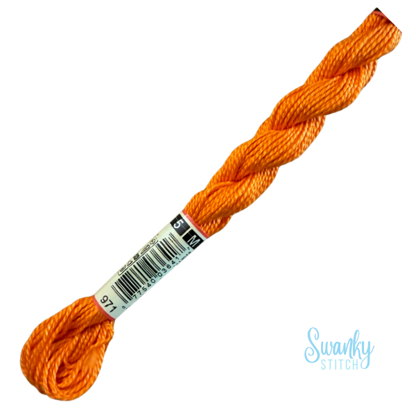 DMC 5 Pearl Cotton 971 Pumpkin