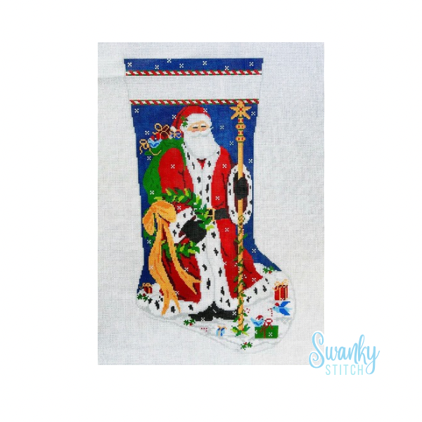 Santa at the North Pole Stocking