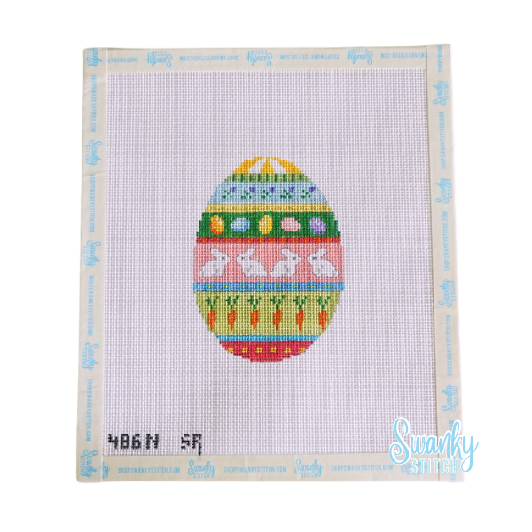 Bunny Stripe Egg, 4" Egg - 18 mesh
