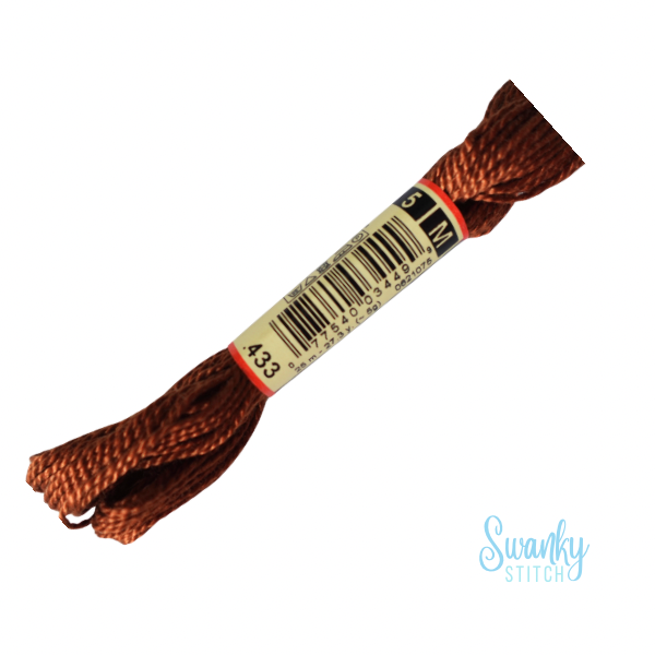 DMC 5 Pearl Cotton 433 Chocolate
