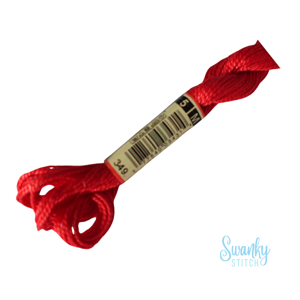 DMC 5 Pearl Cotton 349 Red Pepper