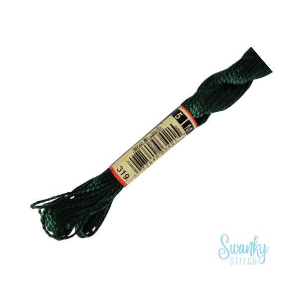 DMC 5 Pearl Cotton 319 Shaded Green