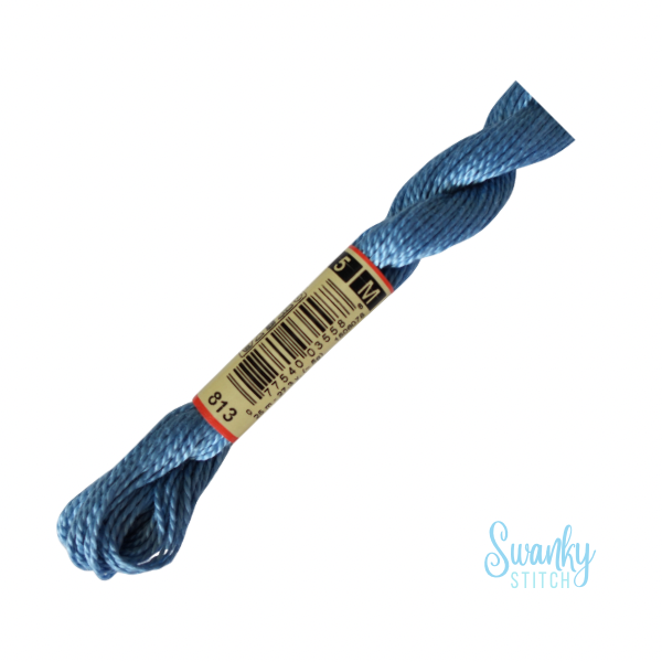 DMC 5 Pearl Cotton 813 Gallic Blue