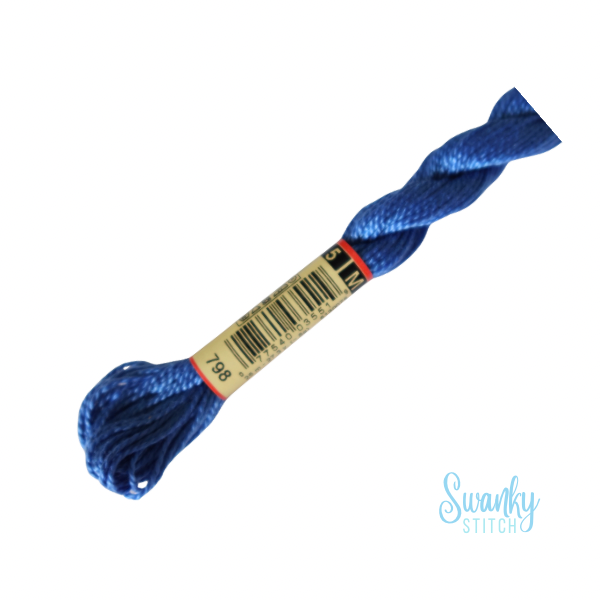 DMC 5 Pearl Cotton 798 Cobalt Blue