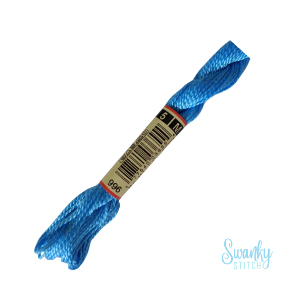 DMC 5 Pearl Cotton 996 Electric Blue