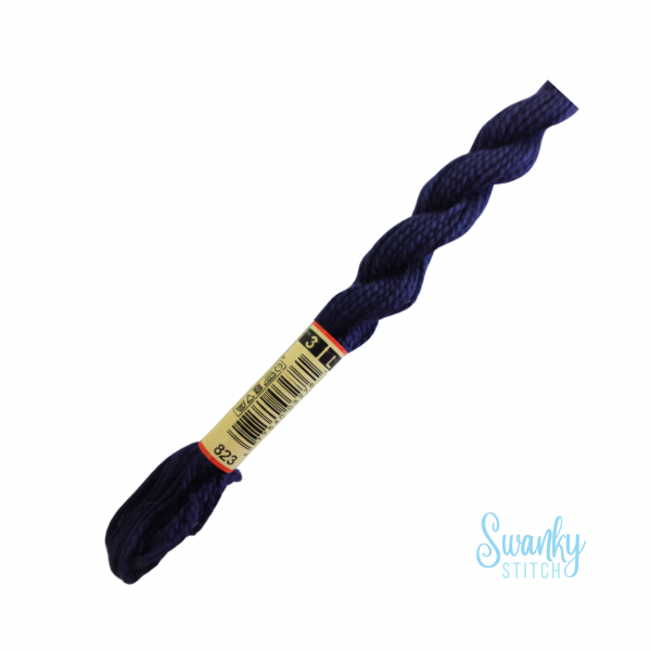 DMC 3 Pearl Cotton 823 Blueberry