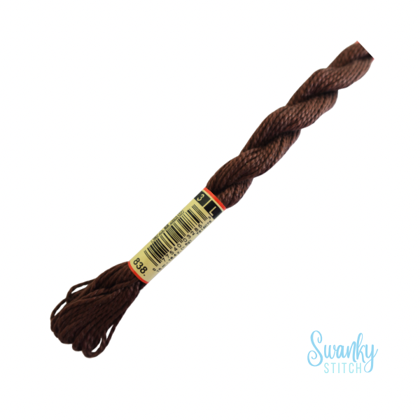 DMC 3 Pearl Cotton 838 Dark Wood