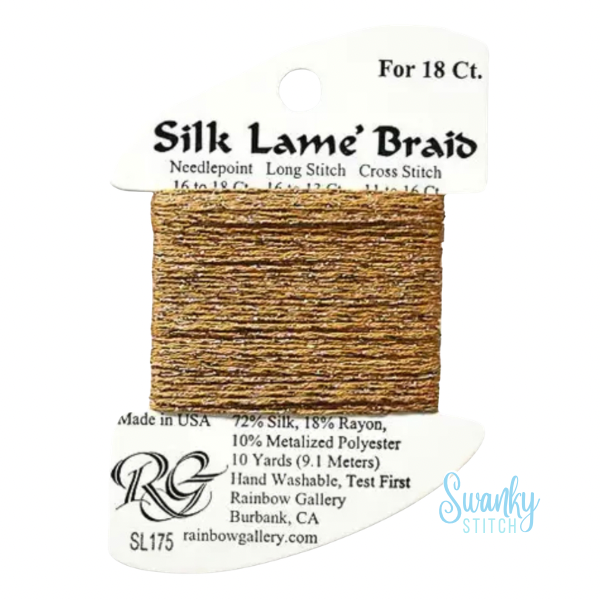Silk Lamé Braid 18 SL175 Honey Gold