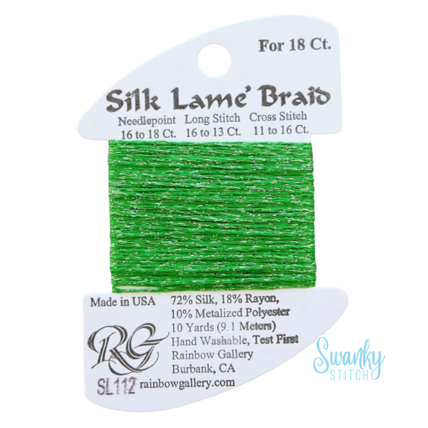 Silk Lamé Braid 18 SL112 Spring Green