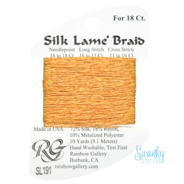 Silk Lamé Braid 18 SL191 Goldenrod