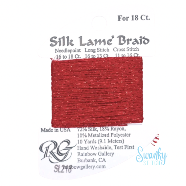 Silk Lamé Braid 18 SL218 Corvette Red