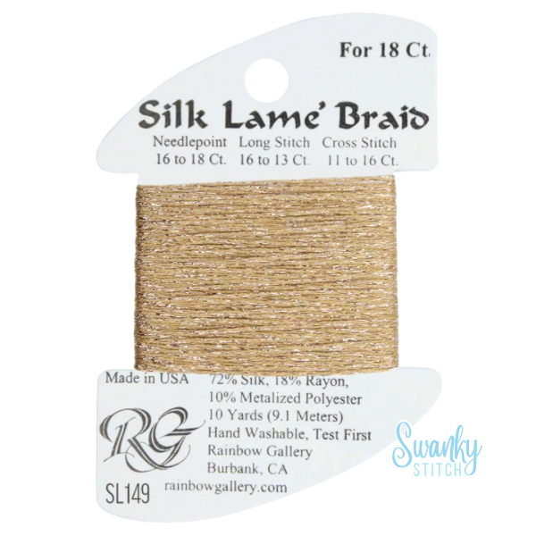 Silk Lamé Braid 18 SL149 Desert Sand