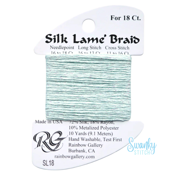 Silk Lamé Braid 18 SL18 Surf Blue