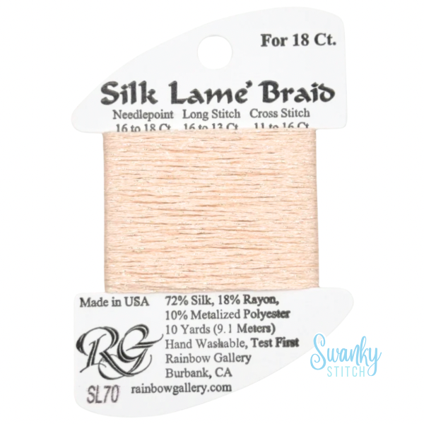 Silk Lamé Braid 18 SL70 Lite Peach