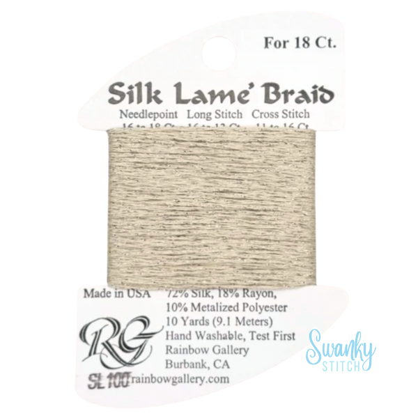 Silk Lamé Braid 18 SL100 Sand