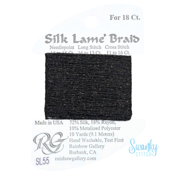 Silk Lamé Braid 18 SL55 Dark Chocolate