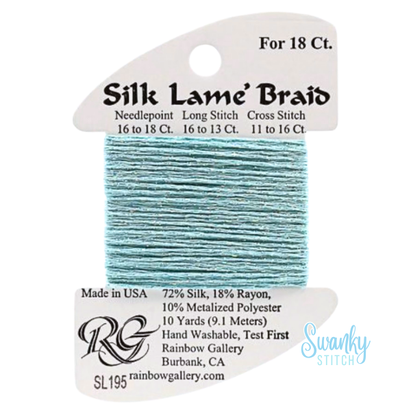 Silk Lamé Braid 18 SL195 Marine Blue