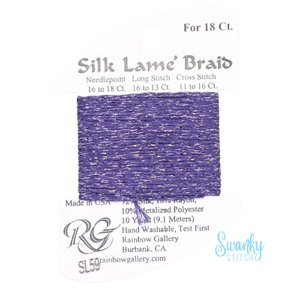 Silk Lamé Braid 18 SL59 Lilac
