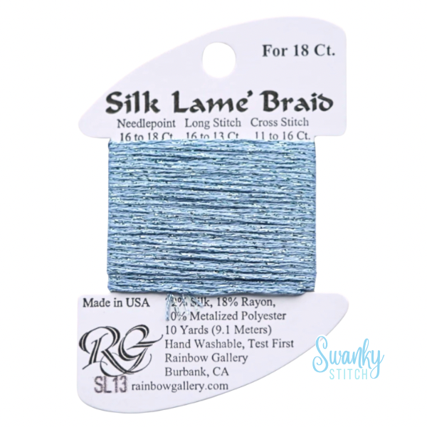 Silk Lamé Braid 18 SL13 Sky Blue