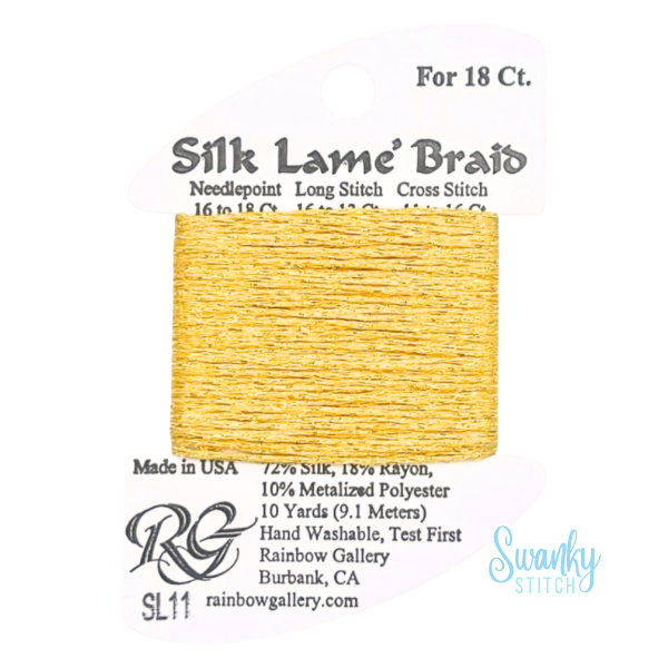 Silk Lamé Braid 18 SL11 Yellow