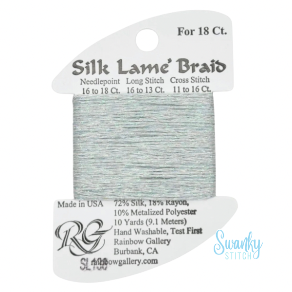 Silk Lamé Braid 18 SL138 Glacier