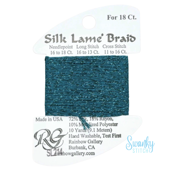 Silk Lamé Braid 18 SL214 Lake Blue