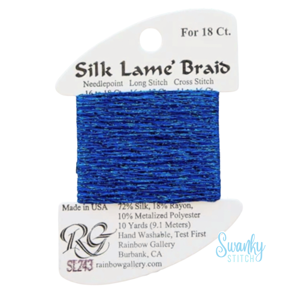 Silk Lamé Braid 18 SL243 Suddenly Sapphire