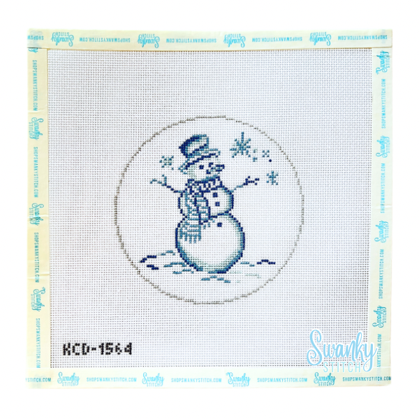 Blue Ornament Snowman