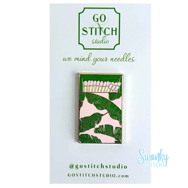 Pink Palm Tree Mahjong Tile Needle Minder