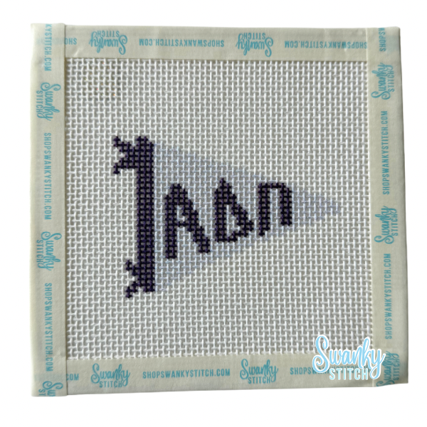 Sorority Pennant Needlepoint Canvas: ALPHA DELTA PI