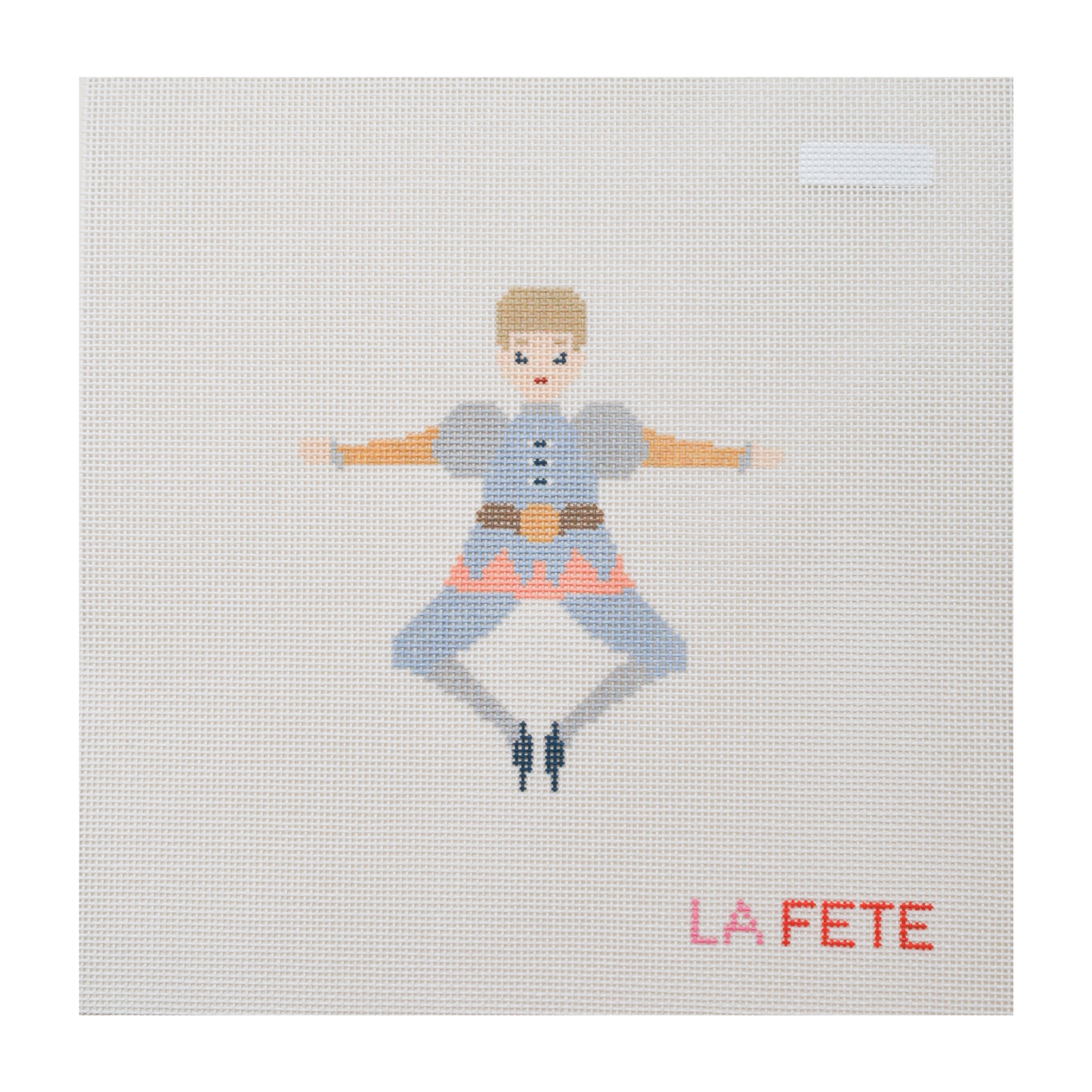 12 Days Of Christmas - Ten Lords A-Leaping Hand Painted Needlepoint Canvas