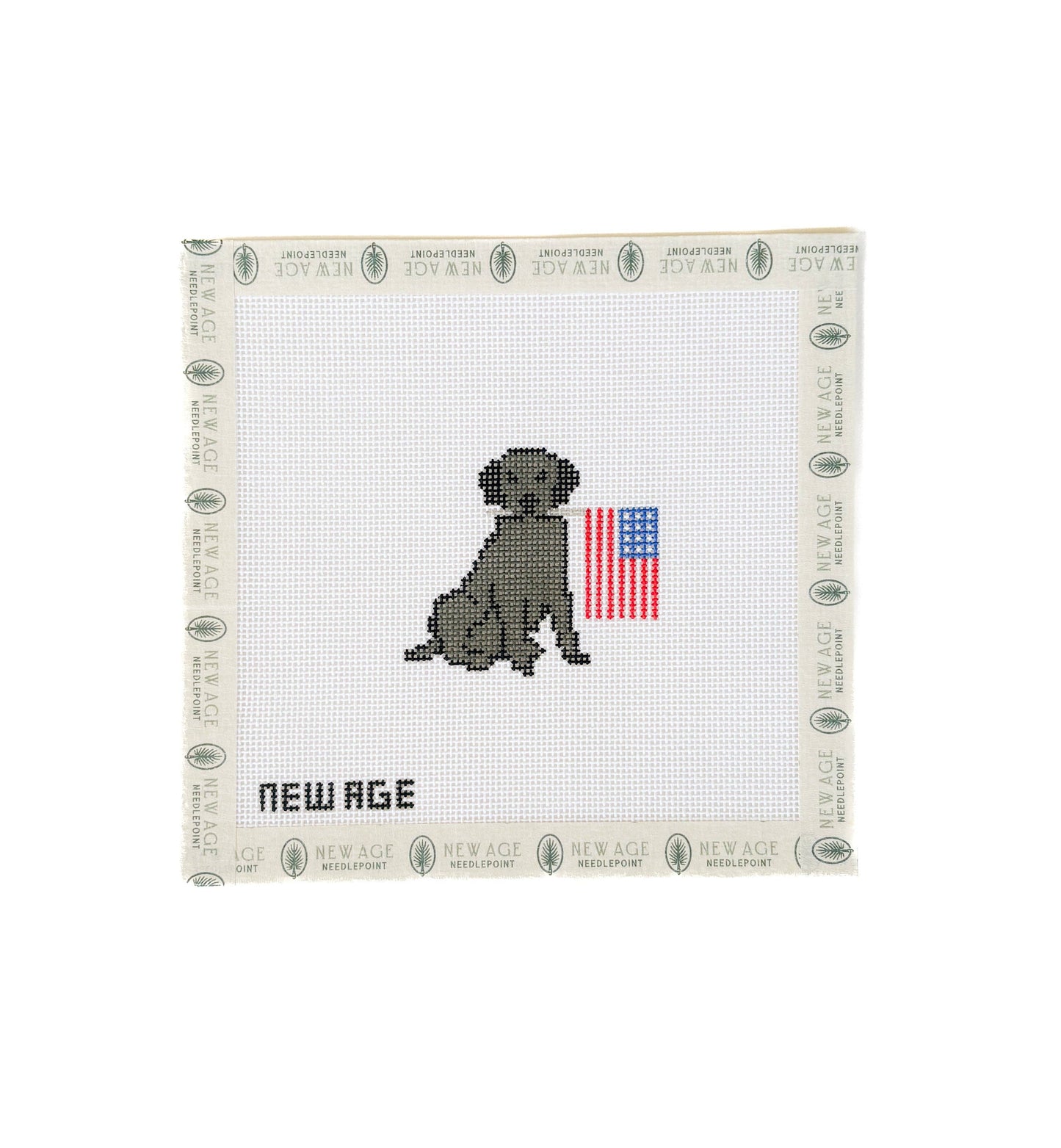 Patriotic Black Lab Canvas
