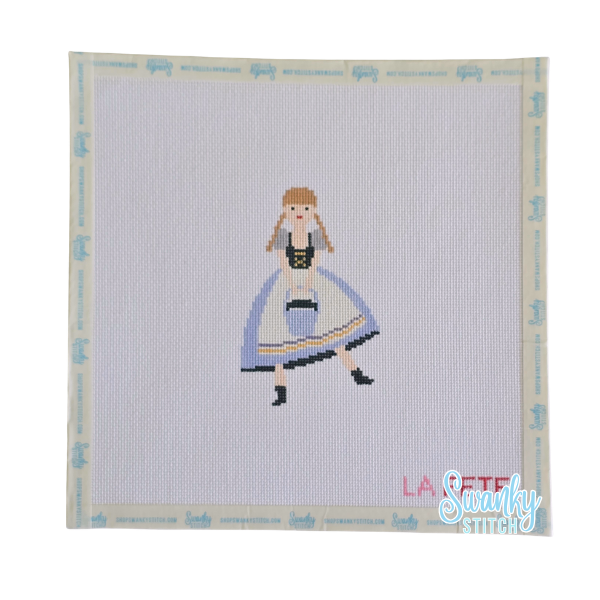 12 Days Of Christmas - Eight Maids O' Milking Hand Painted Needlepoint Canvas