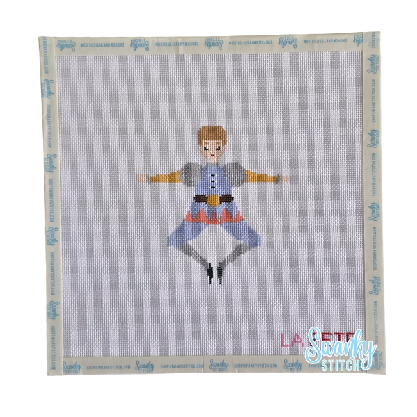 12 Days Of Christmas - Ten Lords A-Leaping Hand Painted Needlepoint Canvas