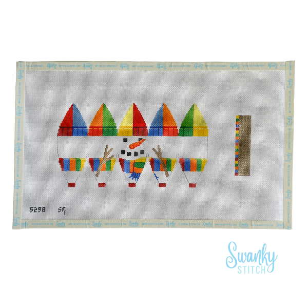 Snowman Face, Hot Air Balloon - 18 mesh