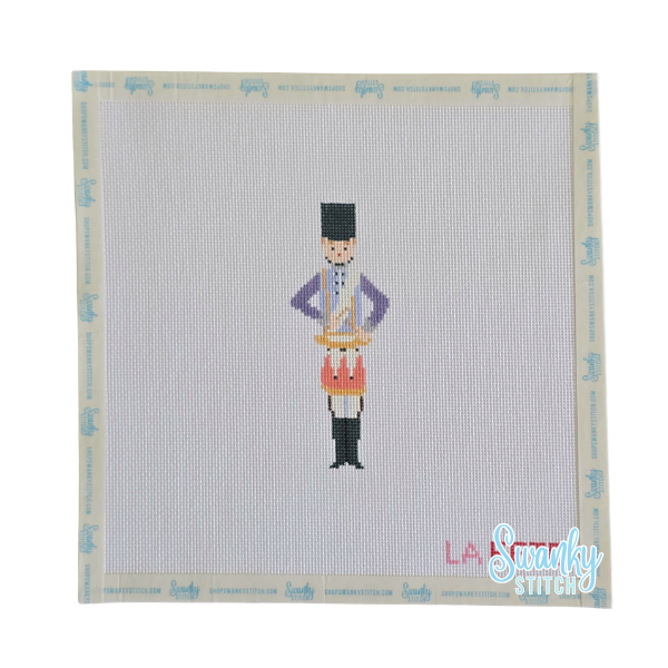 12 Days Of Christmas - Twelve Drummers Drumming Hand Painted Needlepoint Canvas