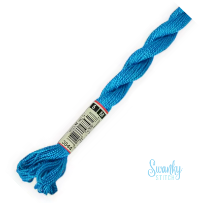 DMC 5 Pearl Cotton 3844 Dark Bright Turquoise