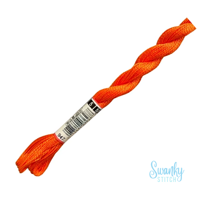 DMC 5 Pearl Cotton 947 Burnt Orange