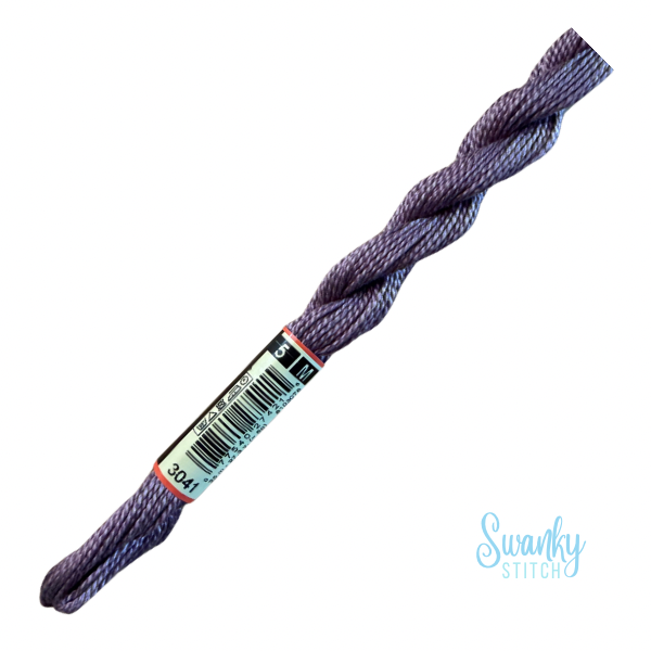 DMC 5 Pearl Cotton 3041 Purple Slate