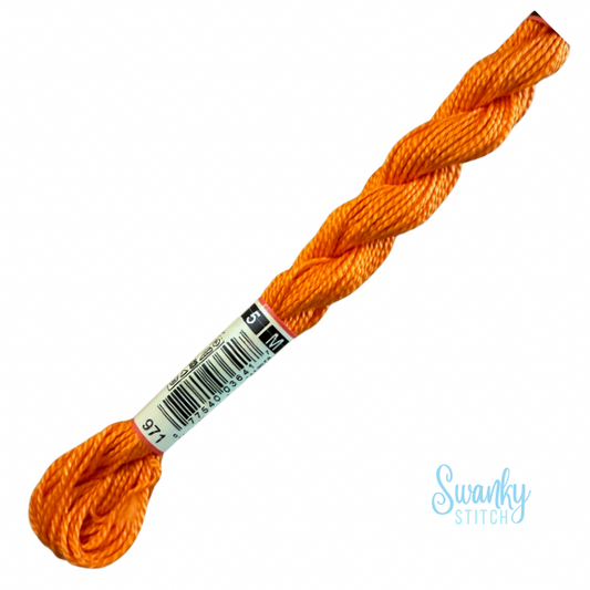 DMC 5 Pearl Cotton 971 Pumpkin