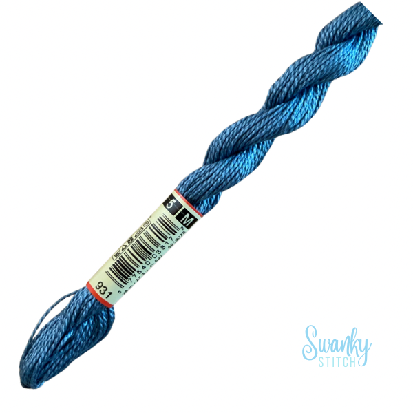 DMC 5 Pearl Cotton 931 Blue Grey