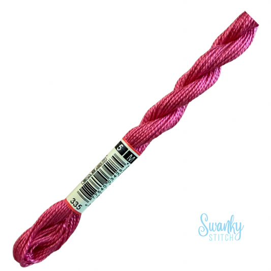 DMC 5 Pearl Cotton 335 Dark Pink