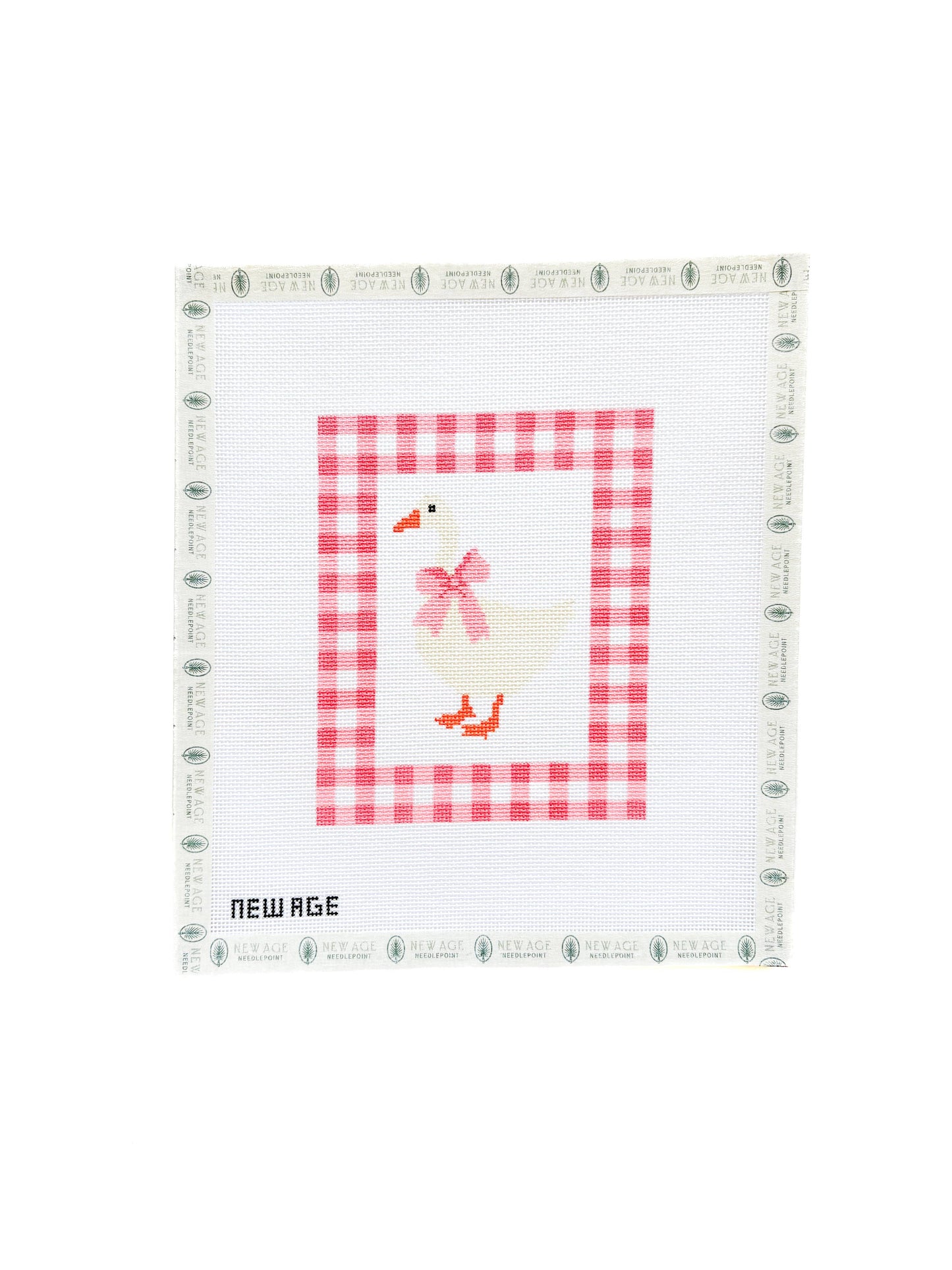 Gingham Baby Goose Needlepoint Canvas