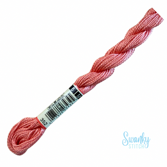 DMC 5 Pearl Cotton 352 Salmon