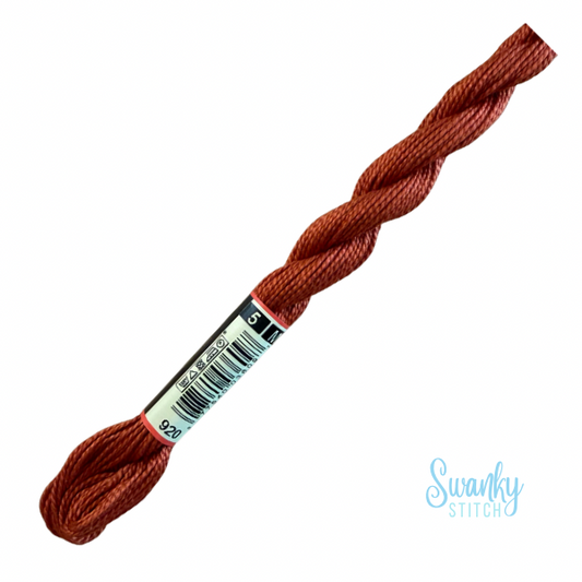 DMC 5 Pearl Cotton 920 Sienna Ochre
