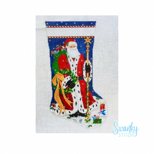 Santa at the North Pole Stocking