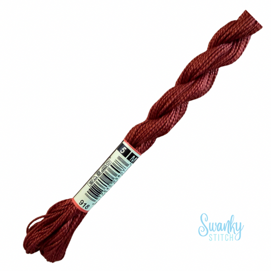 DMC 5 Pearl Cotton 918 Rosewood